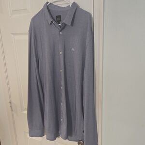 Armani Exchange Blue Casual Button Down Shirt Classic Collar
